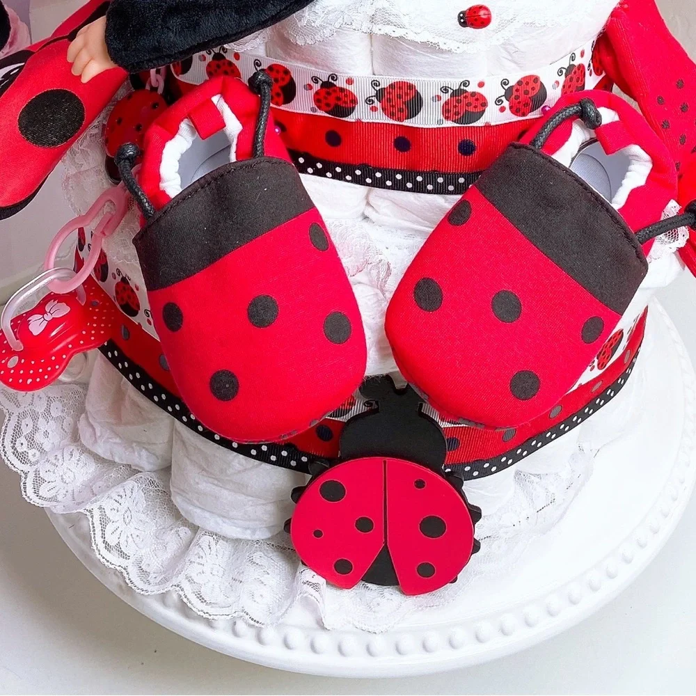 Ladybug Diaper Cake